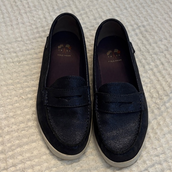 Cole Haan Dark Blue Loafers - Picture 2 of 9